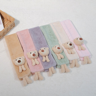 Children's scarf imitation wrasse rabbit hair Korean fashion baby boys and girls plush scarf autumn and winter thick warm baby