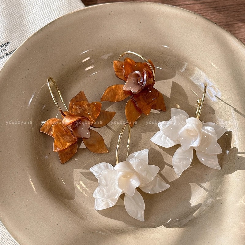 Orecchini pendenti fiore donna vintage eleganti gioielli_voghion.com