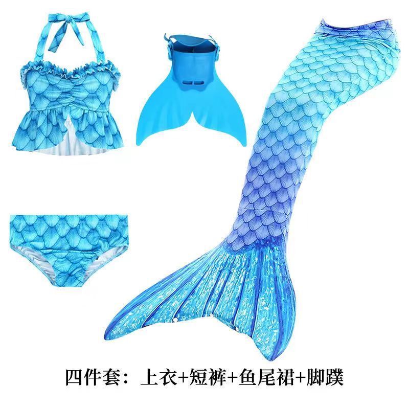 Niños sirena de cola set femenino de verano bebé trajes de baño niña pequeña falda de princesa 2023 nuevo