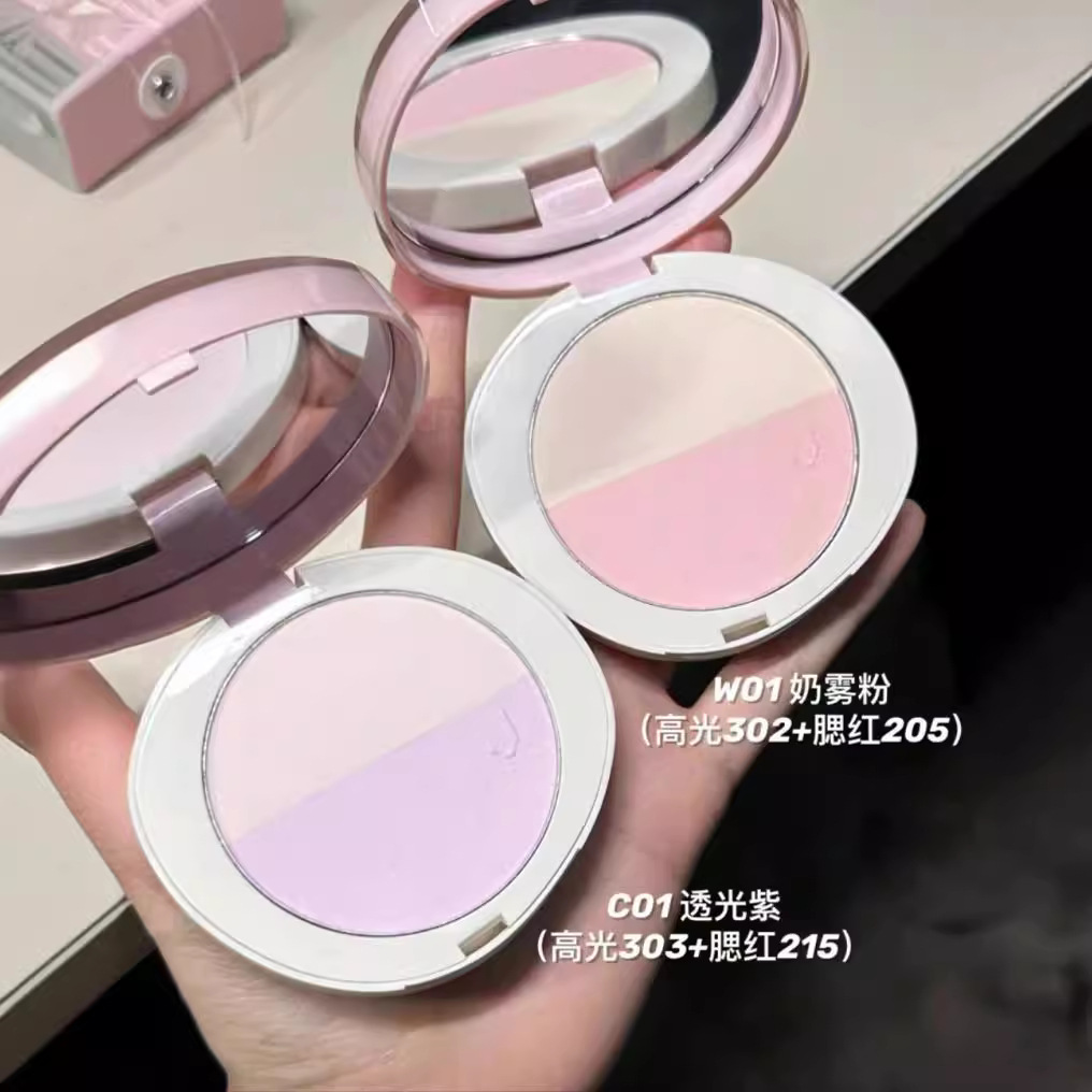 Enzyme Color Fill Light Powder Phấn trang điểm hai màu M205 Mở rộng màu sắc Sửa lỗi trang điểm Màu enzyme