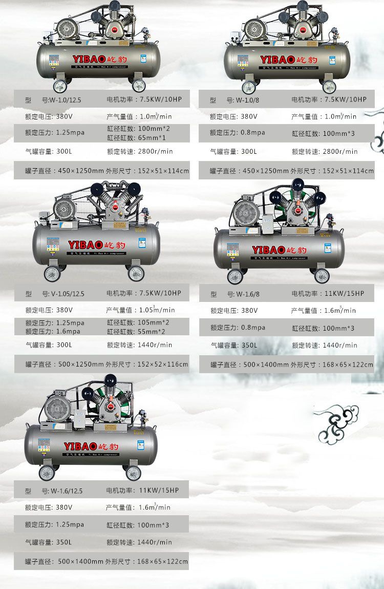 Jaguar Air Compressor 380 Large Air Pump Industrial Grade High Power Air Compressor 220 High Pressure Air Pump Spray Paint