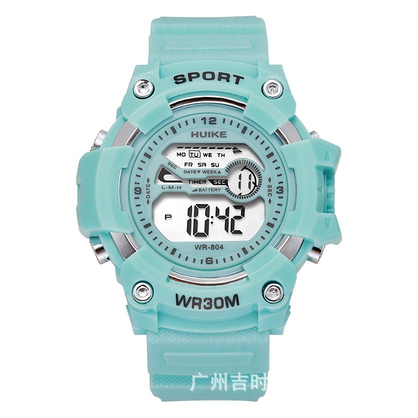 Nuevo reloj electrónico transfronterizo para estudiantes masculinos y femeninos, versión coreana, reloj electrónico simple, resistente al agua, resistente a caídas, luminoso y multifuncional para estudiantes de secundaria