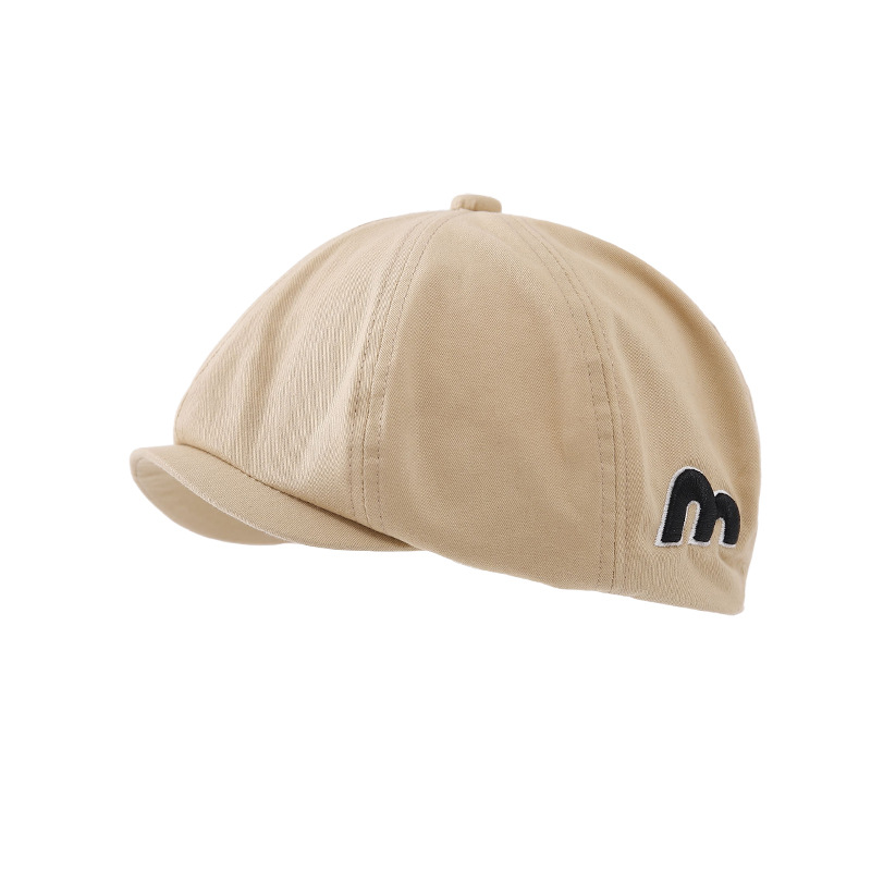 Sombrero de bebé otoño y invierno a prueba de viento letras coreanas boina de lengua de pato para niños y niñas caliente sombrero de primavera