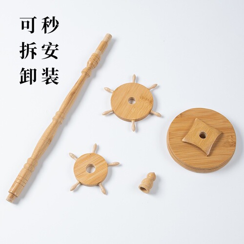 Ebony disc brush pen holder pen hanging student study room chicken wing wood mahogany brass pen hanging calligraphy painting wholesale