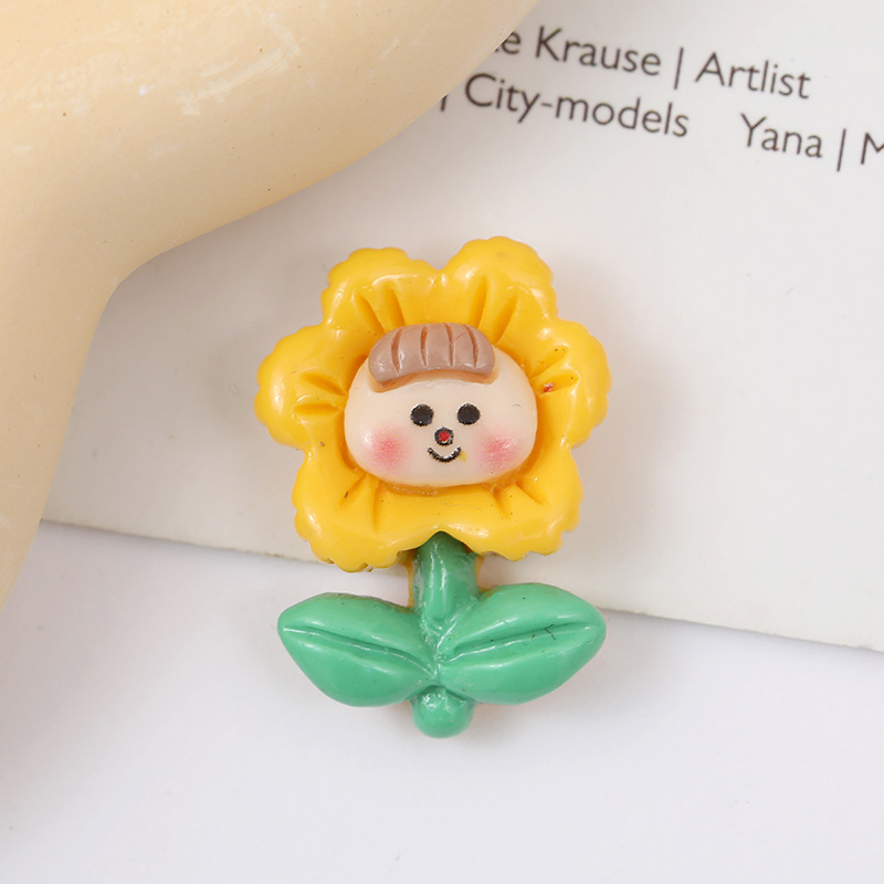 Nueva historieta brillante Goka flor chica resina accesorios material DIY crema pegamento teléfono caso accesorios al por mayor
