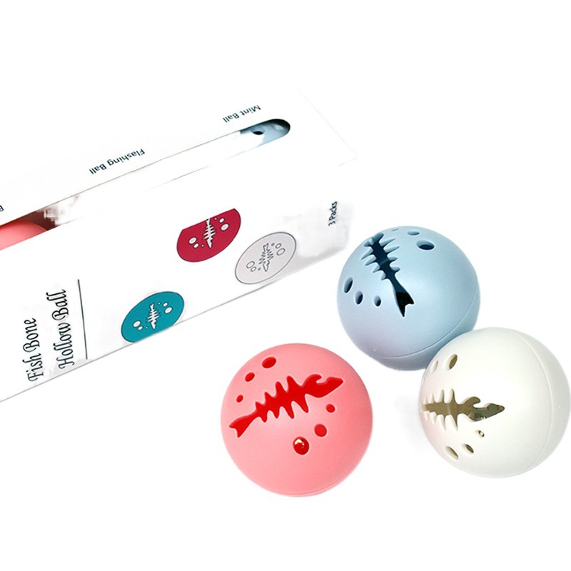 [Traje] gato Bola de juguete Sonido luminoso bola en forma de pez gato Bola de menta gato Bola de rasguño divertido gato bola mascota