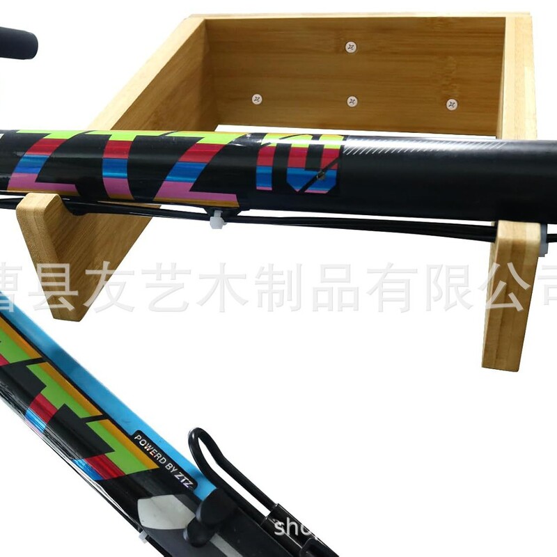 クロスボーダー竹木自転車ラック壁掛け式マウンテンバイク木製収納棚木製壁自転車展示棚|undefined