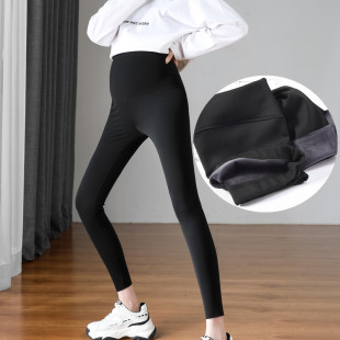 Plus Size Plus Size Cloud Feeling Maternity Pants Sharkskin Pants Spring Autumn Summer Leggings Yoga Barbie Pants Fleece-Lined Winter