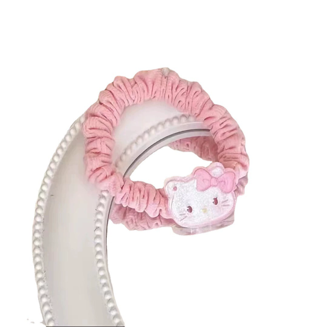 Милая девочка Sanrio Little Intestinal Color Tie Hair Hair Circle Hair Wiring INS Jade Guidou Dog Speaker