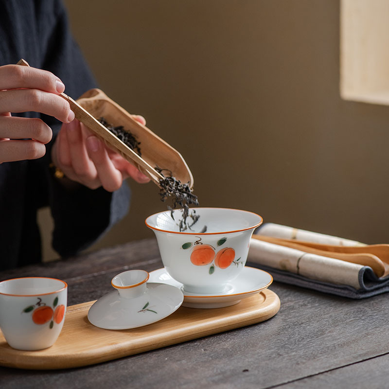 旅行功夫茶具套装家用 简约泡茶壶 陶瓷快客杯户外茶盘便携式