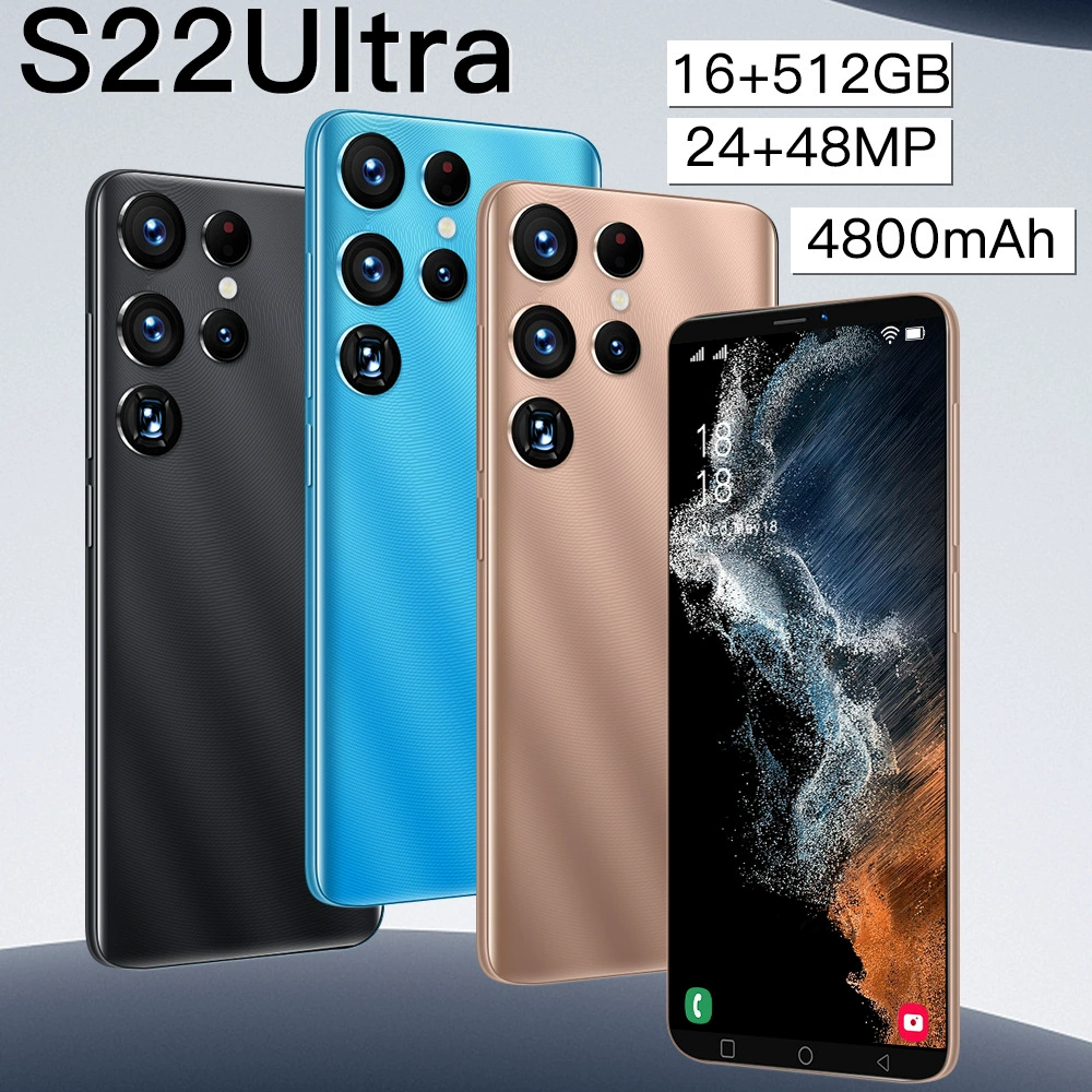 (Кросс-граничная торговля), умный мобильный телефон, S22, 5.5 дюйма, S22 Ultra, Android, (Физические)