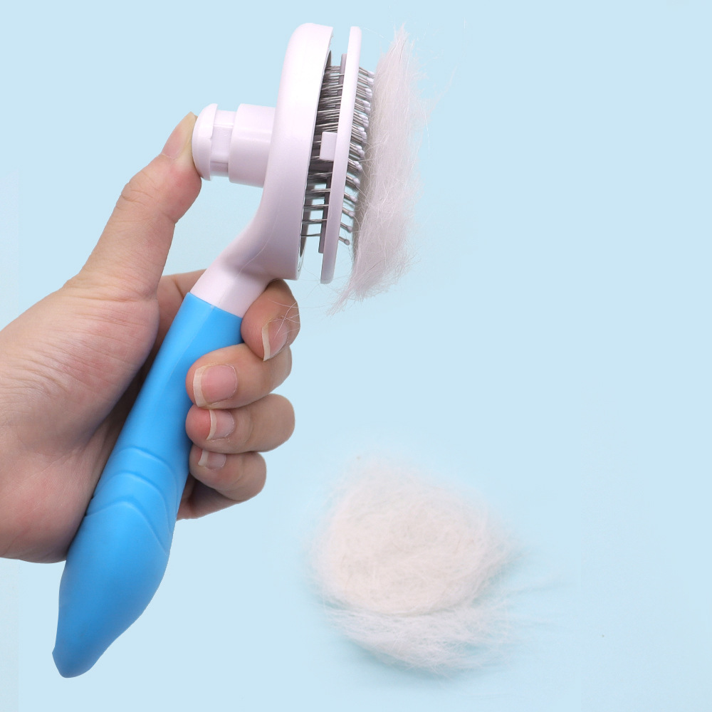 Peine para mascotas, peine, peine para gatos, artefacto de peine, cepillo de masaje para pelaje flotante, peine de aguja para pelaje de perro, peine autolimpiante