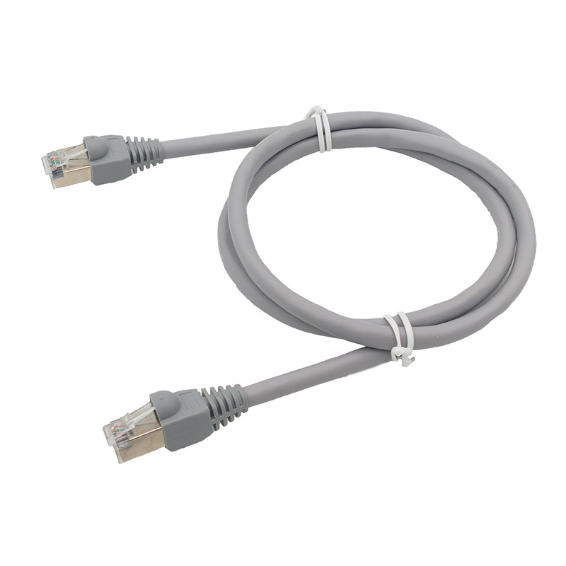 RJ50屏蔽网线圆形灰色OD6.0 十芯10P10C纯铜网线rj50屏蔽控制线