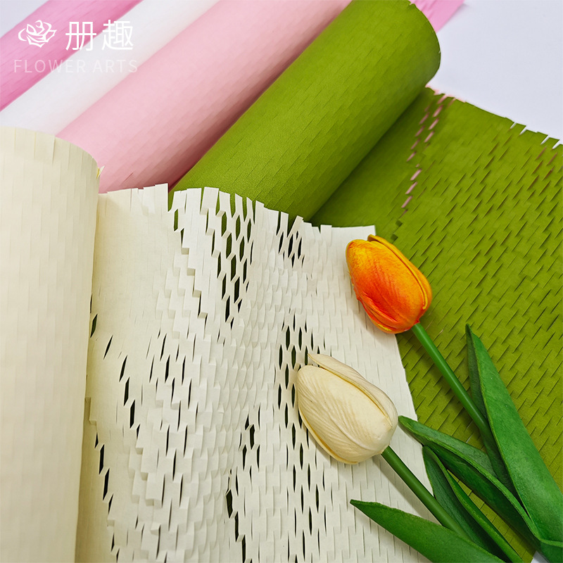Color sólido protección del medio ambiente panal de papel de malla floral papel de arte ramo de flores papel de embalaje regalo de la joyería material de embalaje