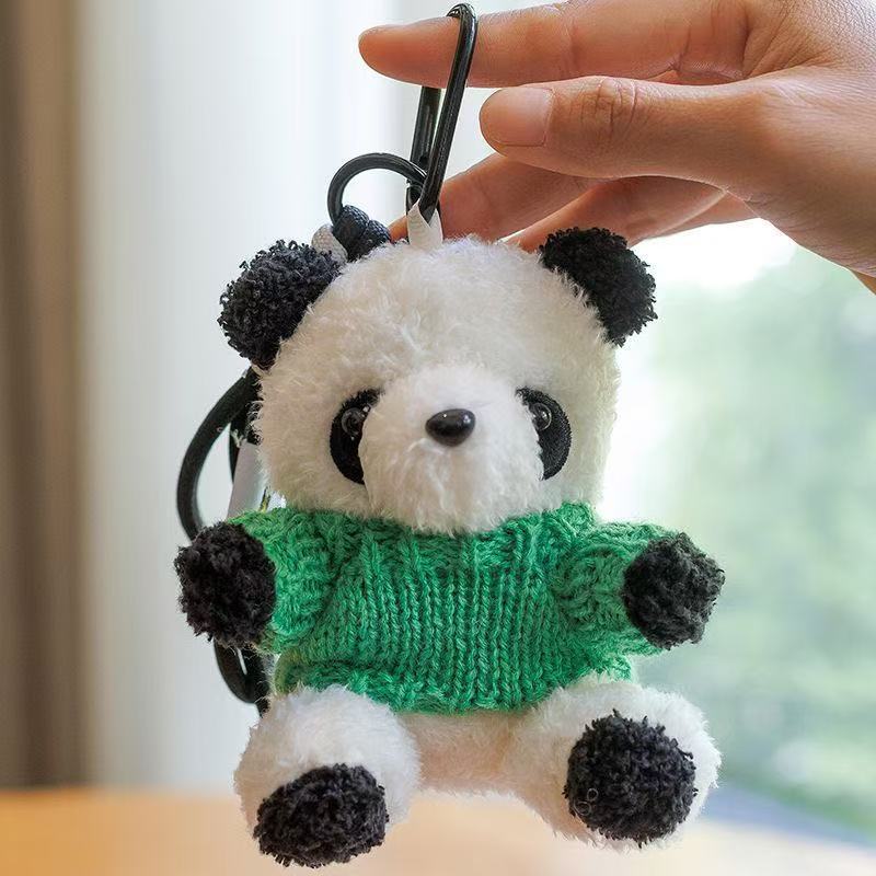 Cute panda gigante muñeca colgante logotipo impreso regalo de graduación sombrero médico panda muñeca evento regalo de promoción