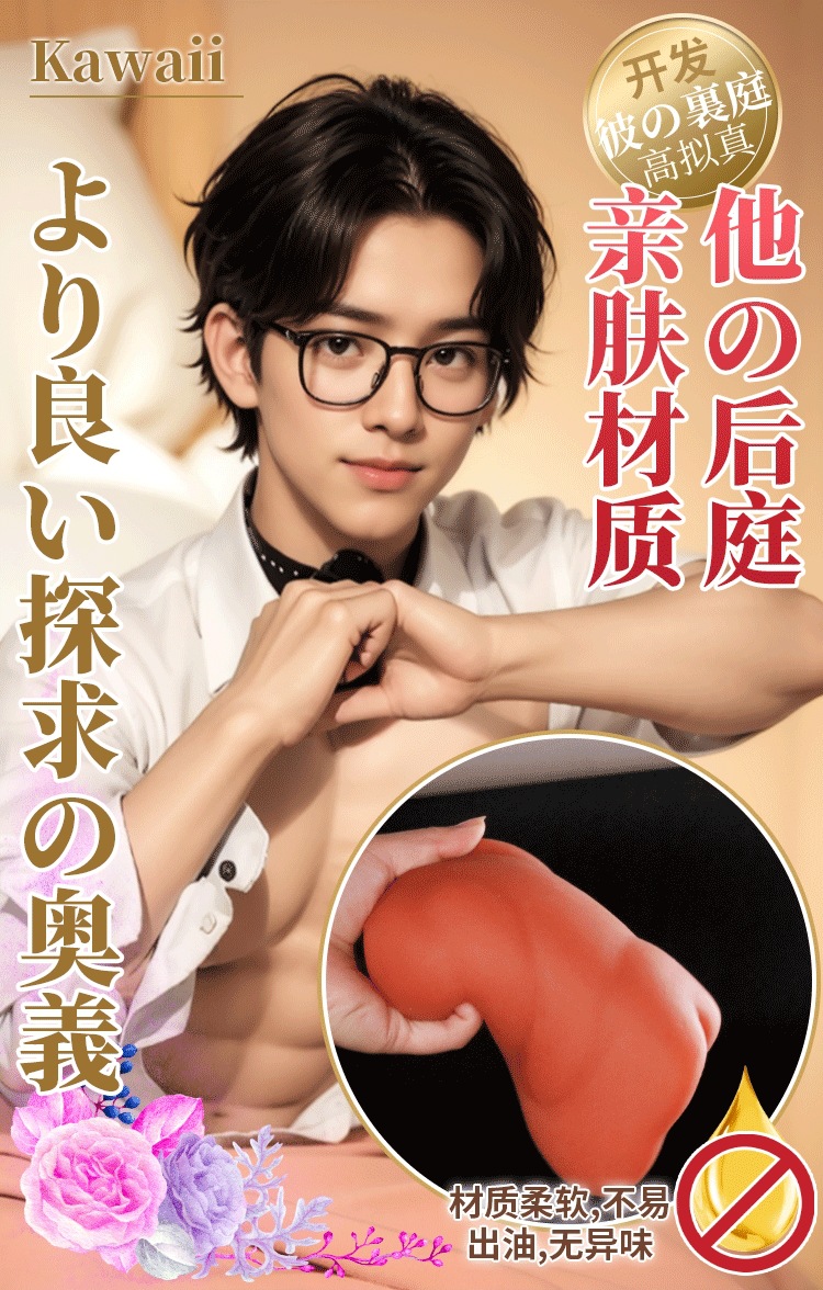 Jiuai Manual Anal Masturbator for Men, Portable TPE Airplane Cup, Flesh-Tone — detail image 1