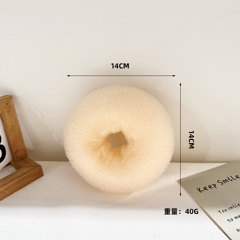 Platillo de rosquilla, mujer perezosa, lazo para el cabello con cabeza de bola esponjosa, artefacto para niños, tocado de capullo, accesorio para el cabello coreano