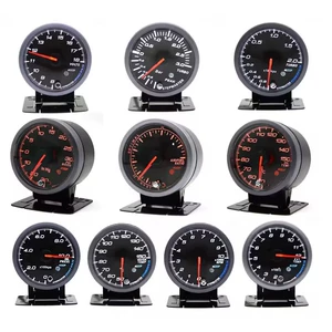 2.5 düym 60mm avtomobil modifikasiya olunmuş cihazı, ağ narıncı iki rəngli Led12V turbin su temperaturu yağ təzyiqi