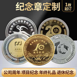 旅游景区纪念币定制金属纪念币烤漆上色金属章文创纪念章定做