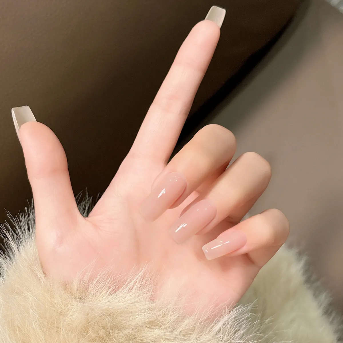 Esmalte de Uñas en Gel Canela Nude para Fototerapia y Manicura