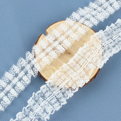 2024 New Lace Trim with Ruffles, Elastic Lace Trim, Bridal Gown & Evening Dress Lace Trim Accessories