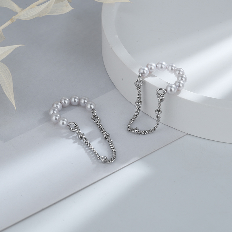 1 Piece Quantity 1 Piece Elegant Simple Style Tassel Copper Inlay Artificial Pearls Gold Plated Silver Plated Ear Clips
