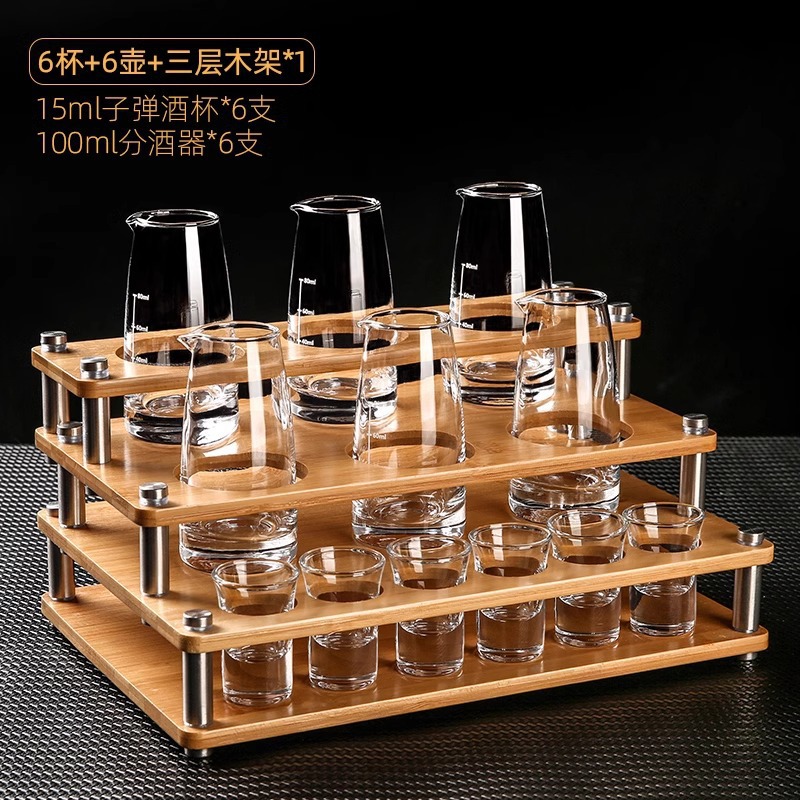 Coppa de vidrio de alta calidad de Phnom Penh dispensador de vino conjunto de vinos de hotel casero de lujo ligero taza de bala un sorbo de taza de vino