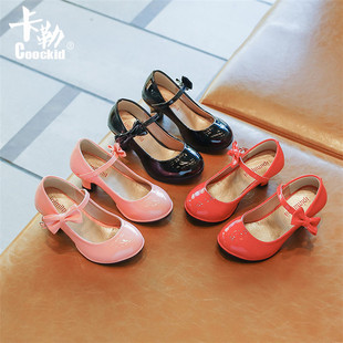 Carle children's shoes 2024 Spring and Autumn New Girls' high heels princess shoes Children's Butterfly Festival performance shoes one-piece delivery