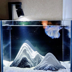DIY 雪山世界/水槽造園マイクロ風景タイベタロイモクリエイティブセラミック山装飾品オフィス装飾