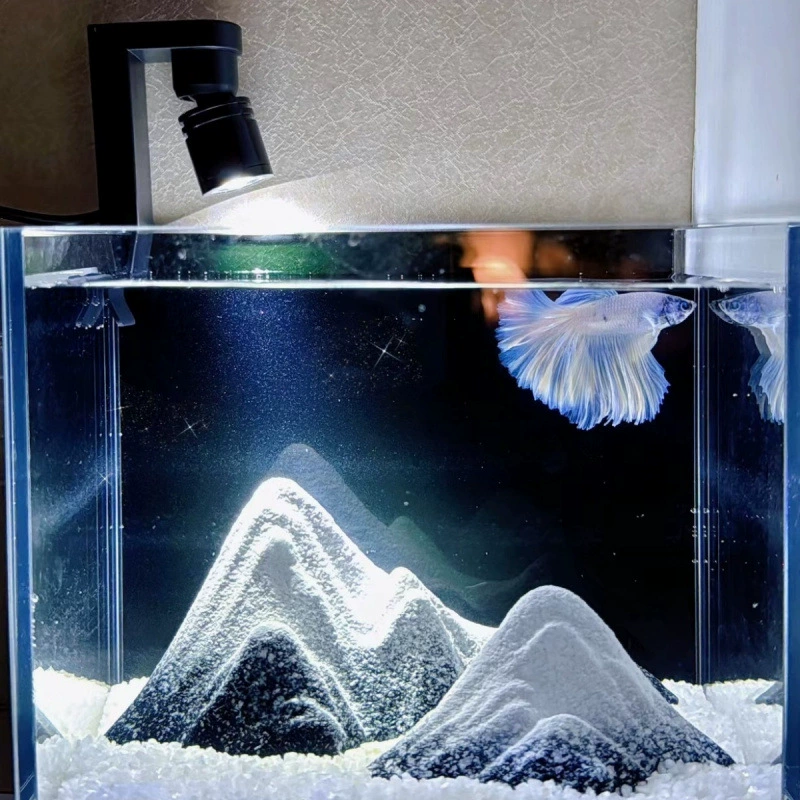 DIY снежная горная страна/ландшафтный дизайн аквариума, микроландшафт, тайский бетта, креативные керамические горные украшения, украшение для офиса