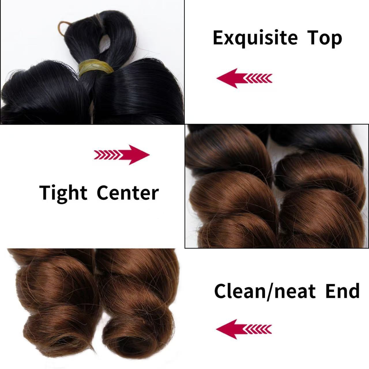 Fábrica directa de 12 pulgadas French Loose Curl Crochet Hair nuevo estilo de cabello de crochet africano