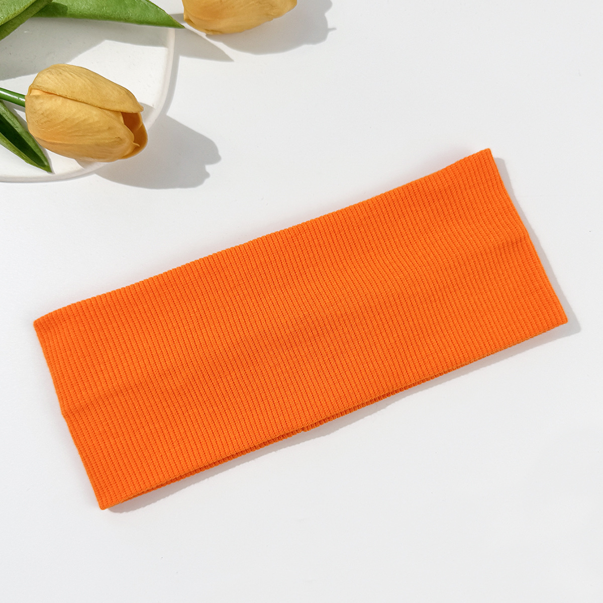 Nueva banda de pelo de punto de color sólido para hombres y mujeres yoga deportes sudor absorbente diadema internet celebridad mismo estilo hilo de algodón lavado de cara banda de pelo