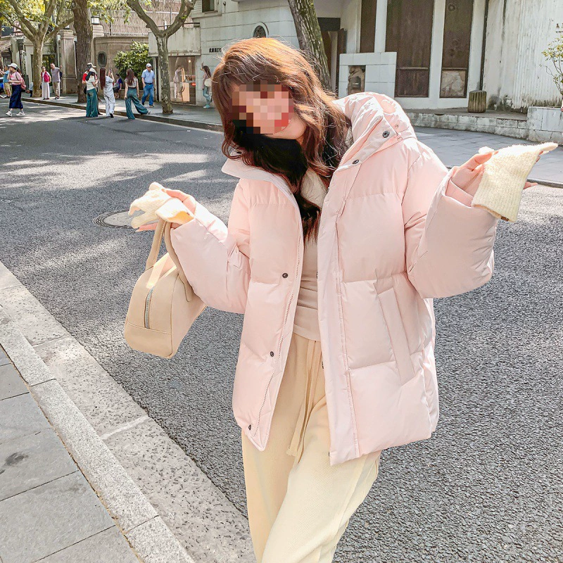 Down jacket, velvet winter hoody, 2024 years, Korean style, for teenagers, loose fit, oversize, increased thickness, duck down
