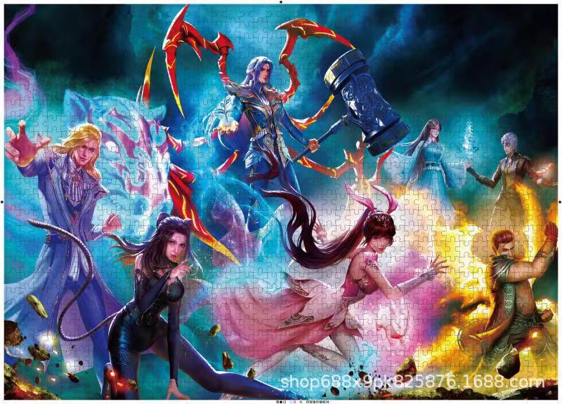 Rompecabezas con pegamento 1000 unidades de papel gran tamaño 70*50cm adultos descompresión juguetes educativos para niños al por mayor