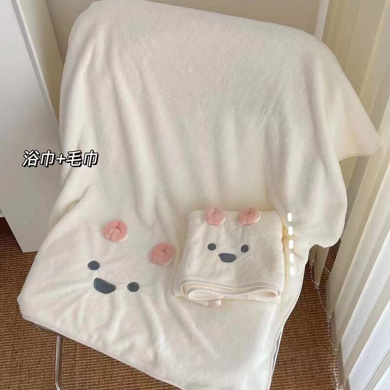 Cartoon Coral Velvet Bath Towel Koala Towel Cute Adult Absorbent Bath Towel Household Large Towel Wholesale