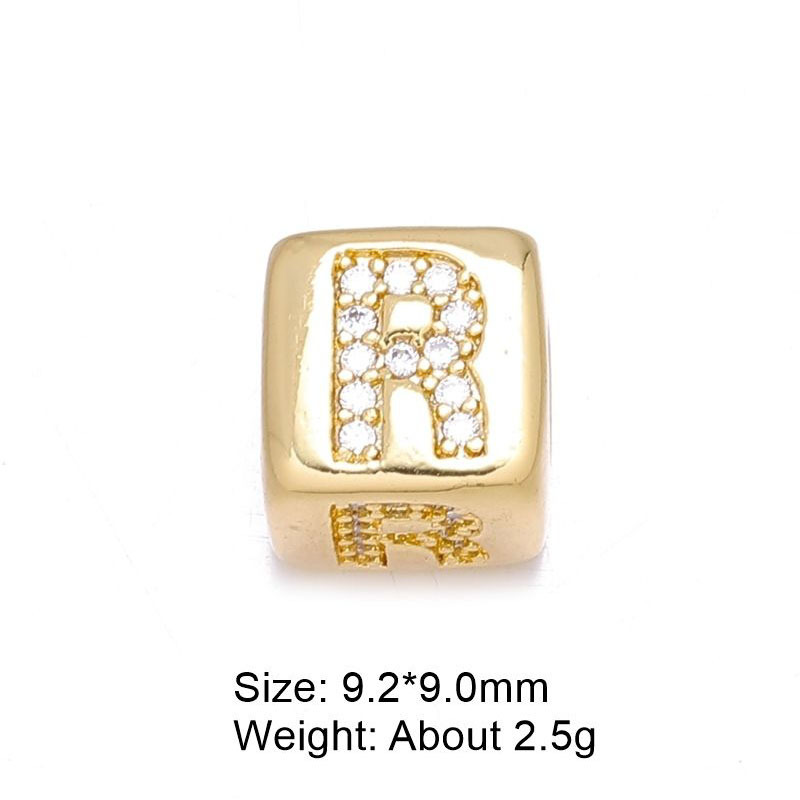 3g Weight Beads Jewelry Making Type DIY Ornament Accessories Classification 1 Piece Quantity Copper Material Letter Pattern All Seasons Season Polished Finish Plating Design Simple Style Style 1 Piece Copper Letter Polished DIY Ornament Accessories Beads 19