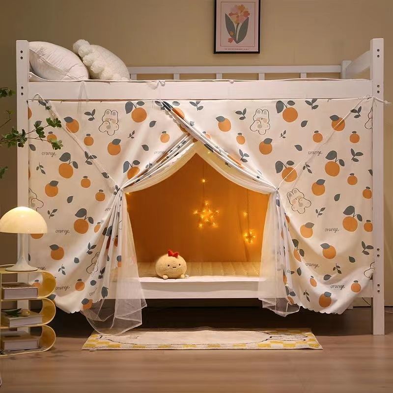 Dormitorio cortina de cama opacas mosquitera dormitorio de estudiantes integrado litera superior litera superior e inferior cama alta cortina cubierta cama individual