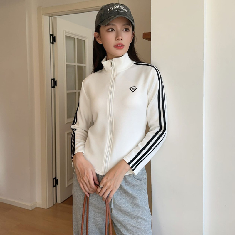 轻盈舒适~蓄暖保温百搭显瘦上衣女秋季设计感立领瑜伽外套F877|undefined
