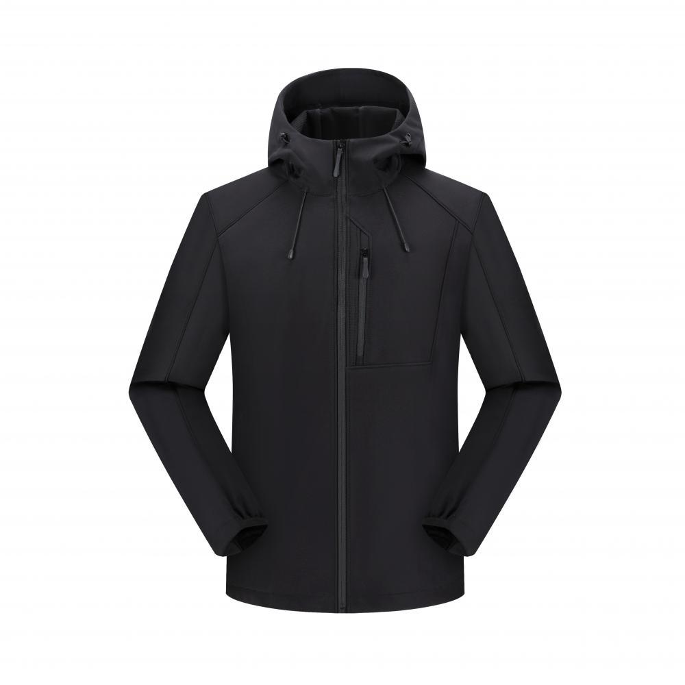 Chaqueta Softshell con Capucha para Hombre de Poliéster, Impermeable y Cortavientos, con Forro Térmico