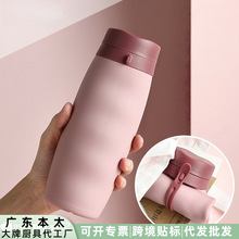 现货便携式运动水壶600ml耐高温硅胶折叠卷杯户外旅行折叠式水杯