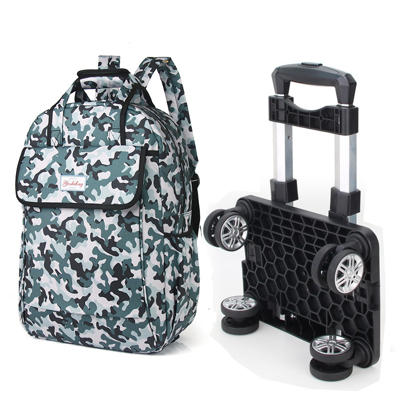 Rueda universal trolley mochila plegable ligero trolley bolsa de viaje de larga y corta distancia bolsa impermeable bolsa de embarque al por mayor