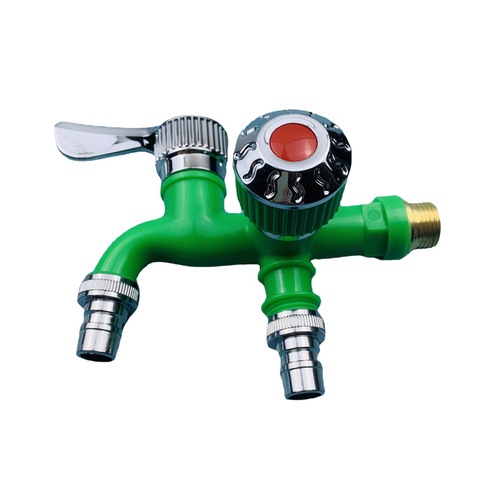 Double-head quick-opening multi-function washing machine faucet one in two out three-way mop pool single cold washing machine faucet