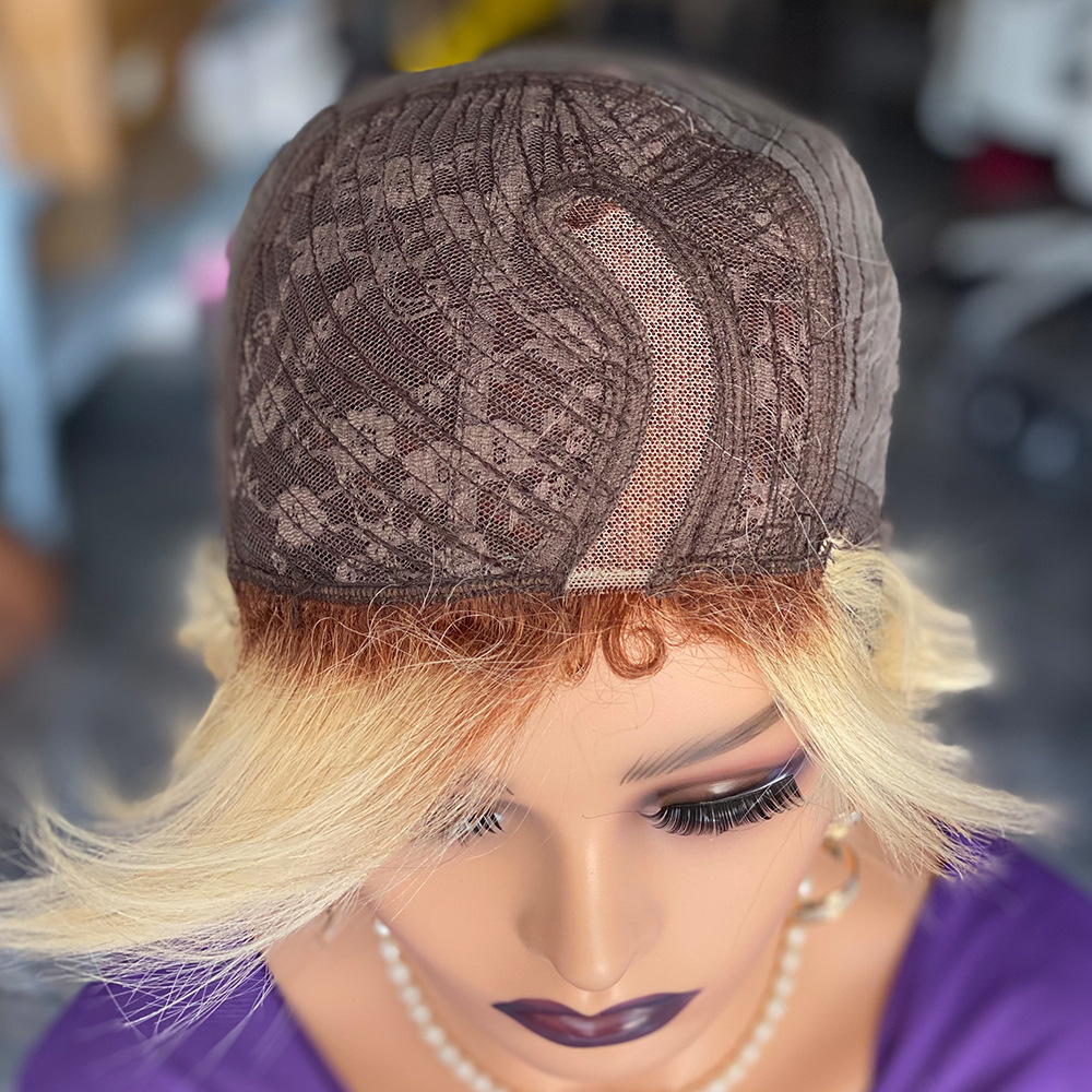 Parrucca pixie cut in capelli veri stile europeo parrucca_voghion.com