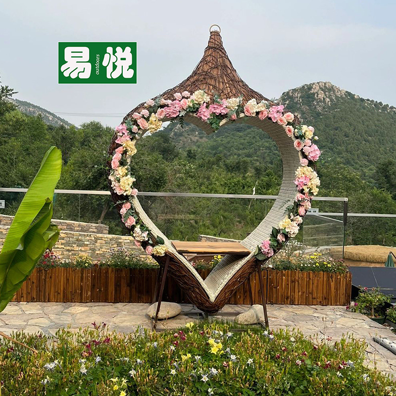 Columinar al aire libre con el mismo amor gran jaula de pájaros disparo props escénico tarjetas perforación nido de pájaros creativo celebridad en línea de Bali