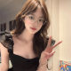 2025 Summer New French Style Sweet Tight Waist Slimming High-end Sense Princess Dress at large Irregular Pure dress