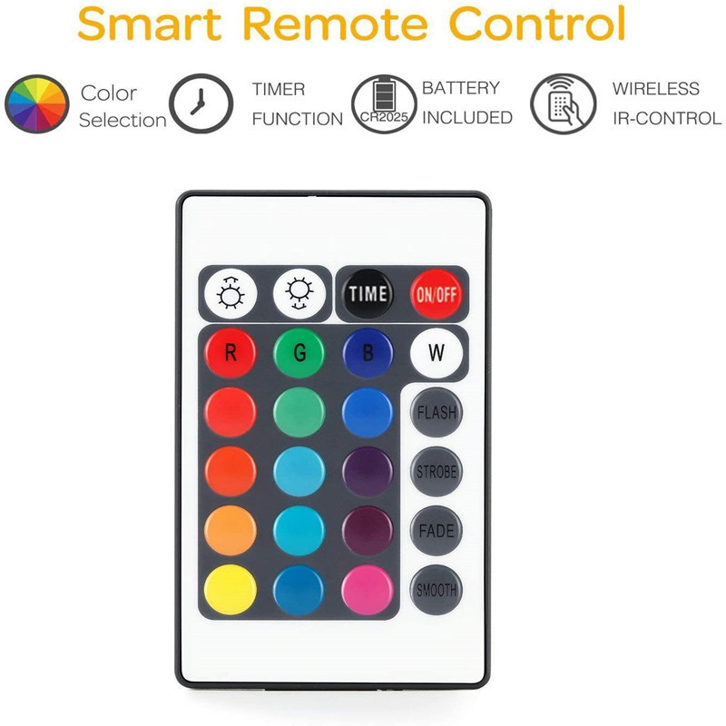 Amazon Segunda Generación colorido síncrono de alambre de cobre color de luz 24/28 clave 16 color regulable USB control remoto Cadena de luz RGB