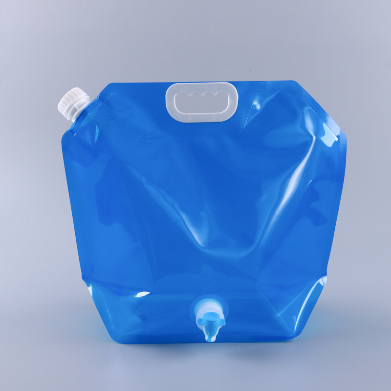 Bolsas de cerveza plegables prefabricadas, bolsas transparentes con boquilla para envasado de cerveza, bolsas de cerveza para llevar, bolsas portátiles con válvula para almacenamiento de agua