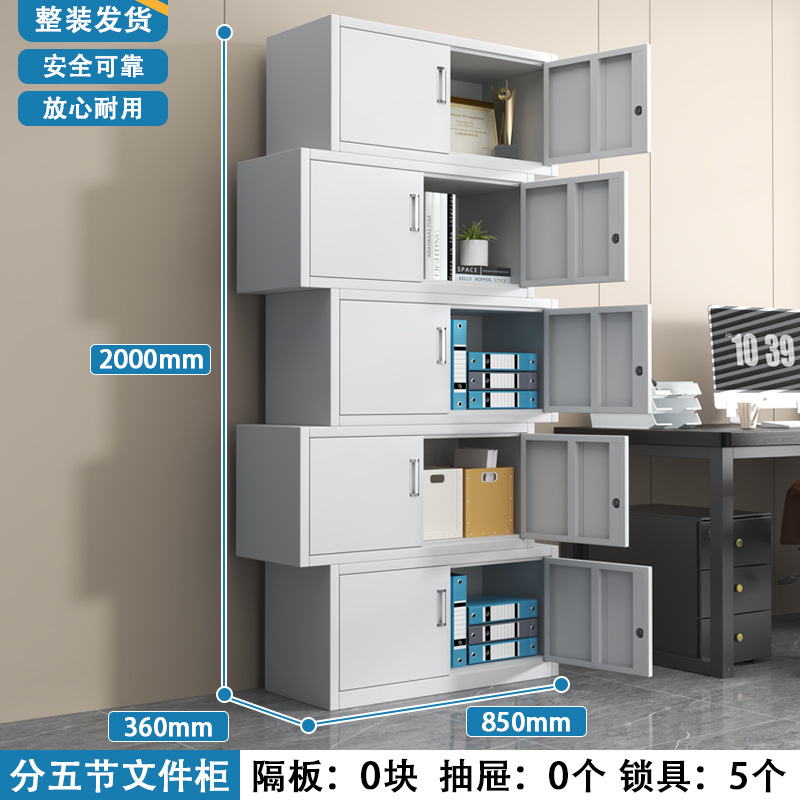 Gabinete dividido de cinco secciones