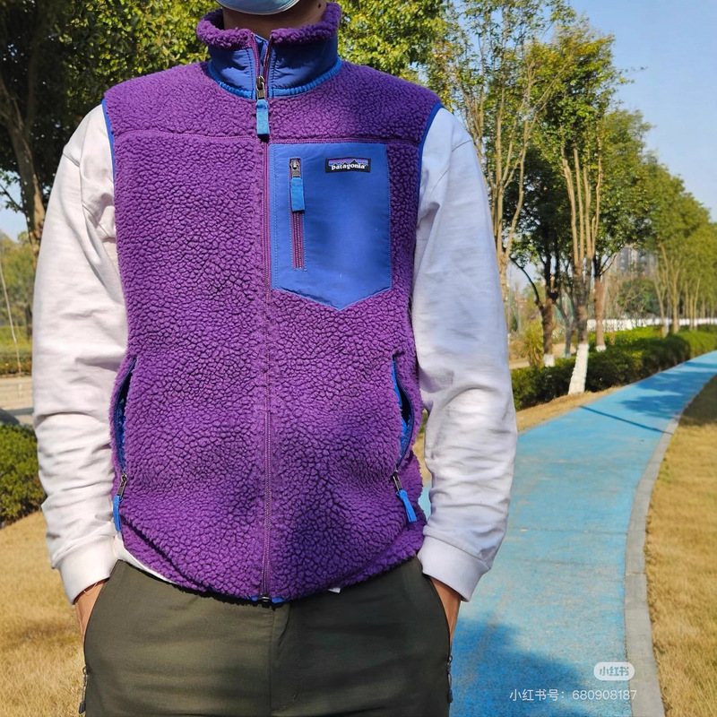Cross-Border High-Quality Outdoor Pata Bata Limited Cashmere Stand-Up Collar Polar Fleece Zipper Vest Jacket for Men