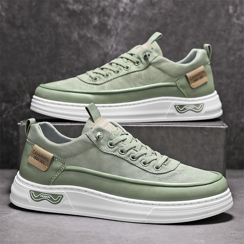 Zapatos de hombre, zapatos planos de corte bajo, zapatos deportivos casuales para estudiantes, zapatos de moda de tela de todo fósforo para hombres, verano para adolescentes 2025